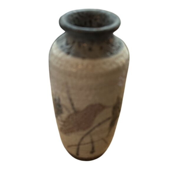 Vintage Ebeling & Reuss Pottery Vase 7.5" With Bird Design - Picture 4 of 5